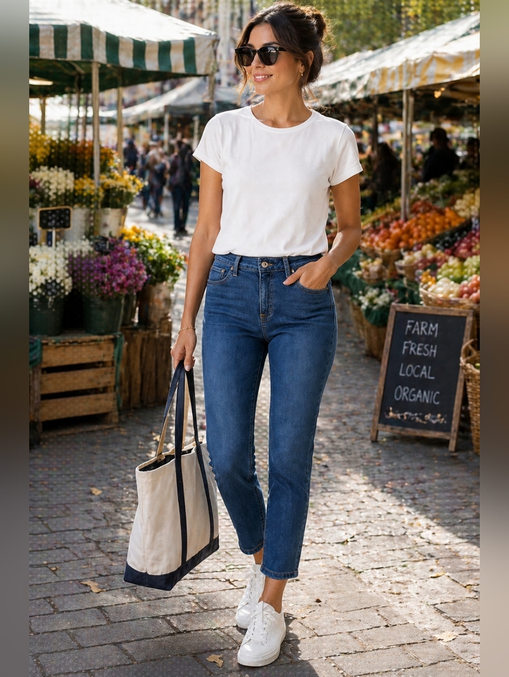 Style & Co Ankle Jeans Medium Wash | Med Rise Straight Leg Denim 10 - Picture 2 of 10